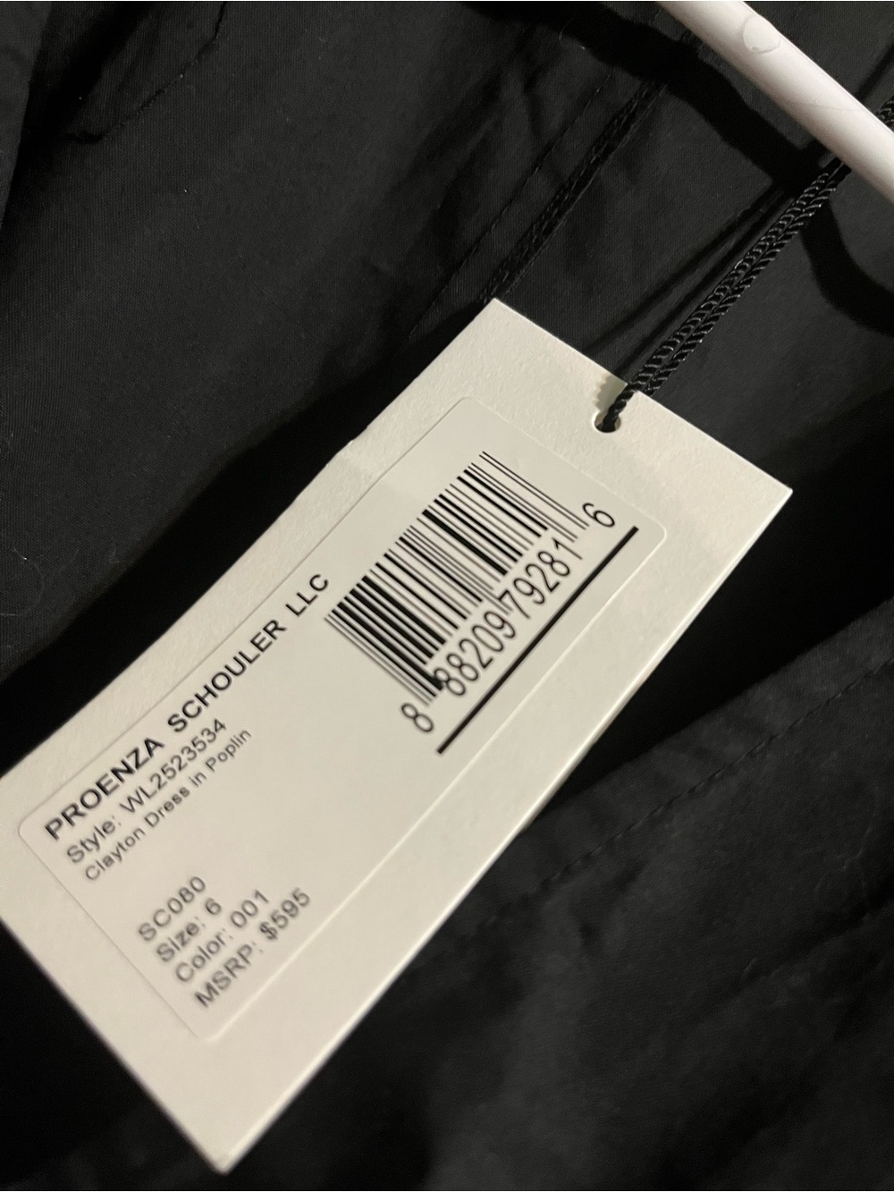 Proenza Schouler Black Maxi Dress with Gathered Skirt - Picture 5 of 6